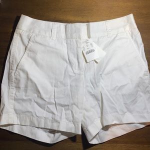 J. Crew White Chino Shorts